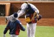 ST LOUIS, MO - OCTOBER 27:  Koji Uehara #19 of the Boston Red So